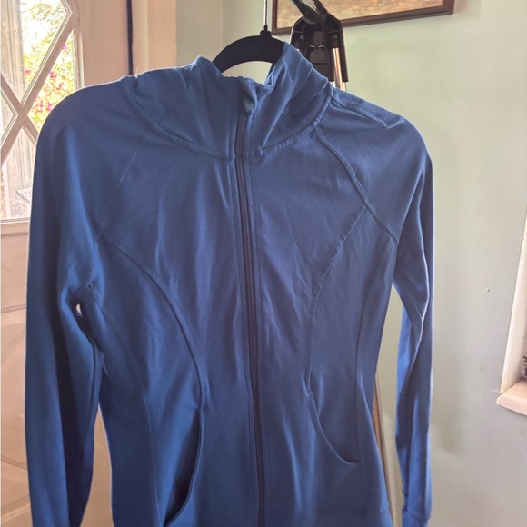 90 Degree By Reflex Blue Zip-Up Jacket - Picture 1 of 7